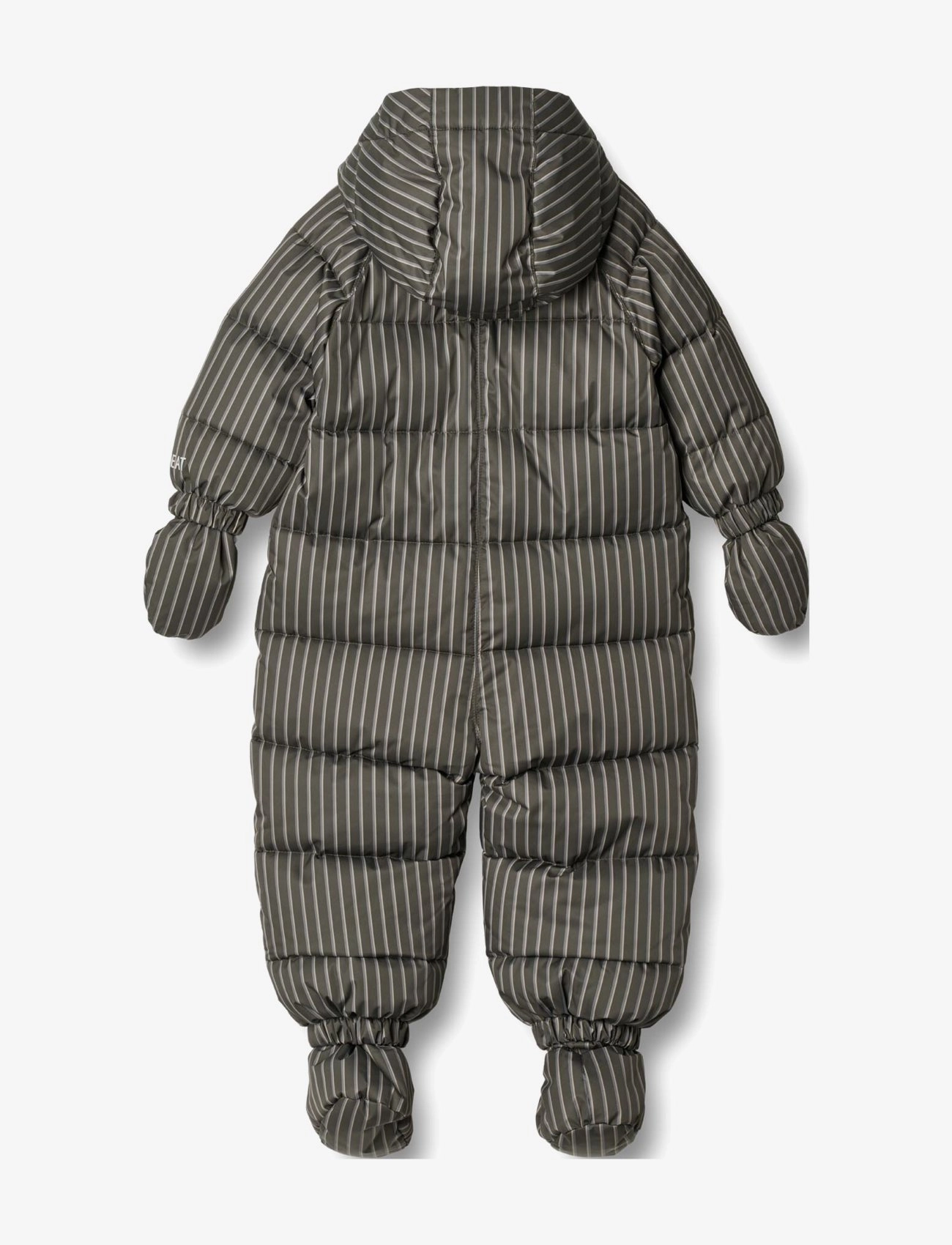 Wheat - Puffer Baby Suit Edem - autumn stripe - 2