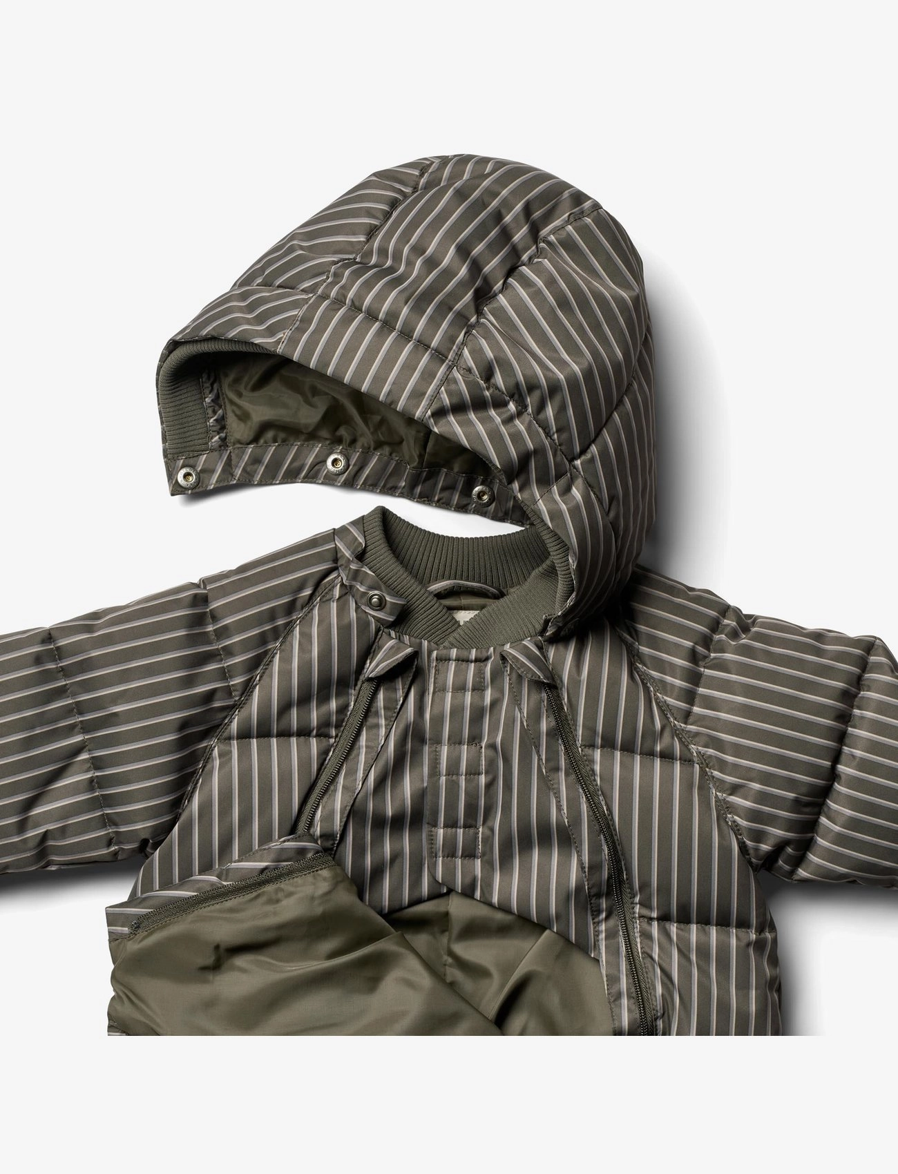 Wheat - Puffer Baby Suit Edem - autumn stripe - 3