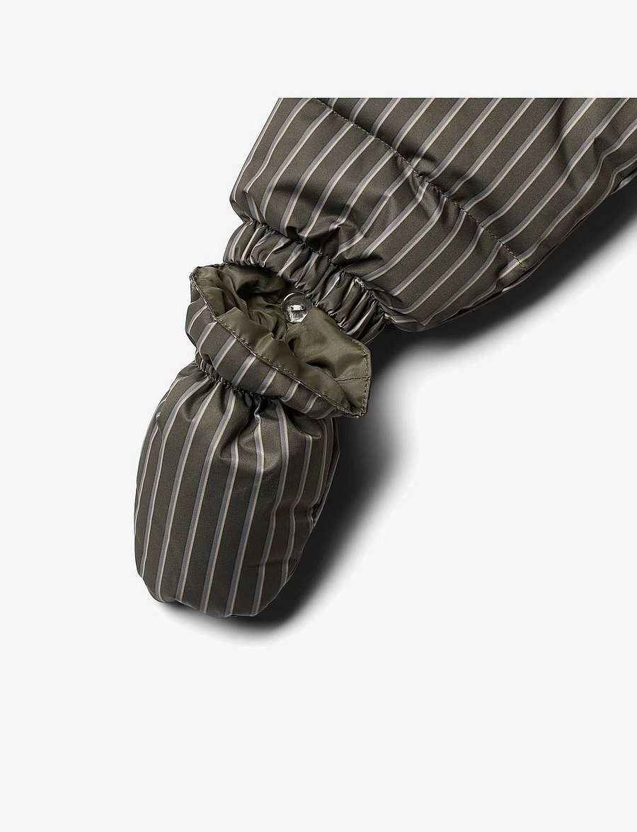 Wheat - Puffer Baby Suit Edem - autumn stripe - 4