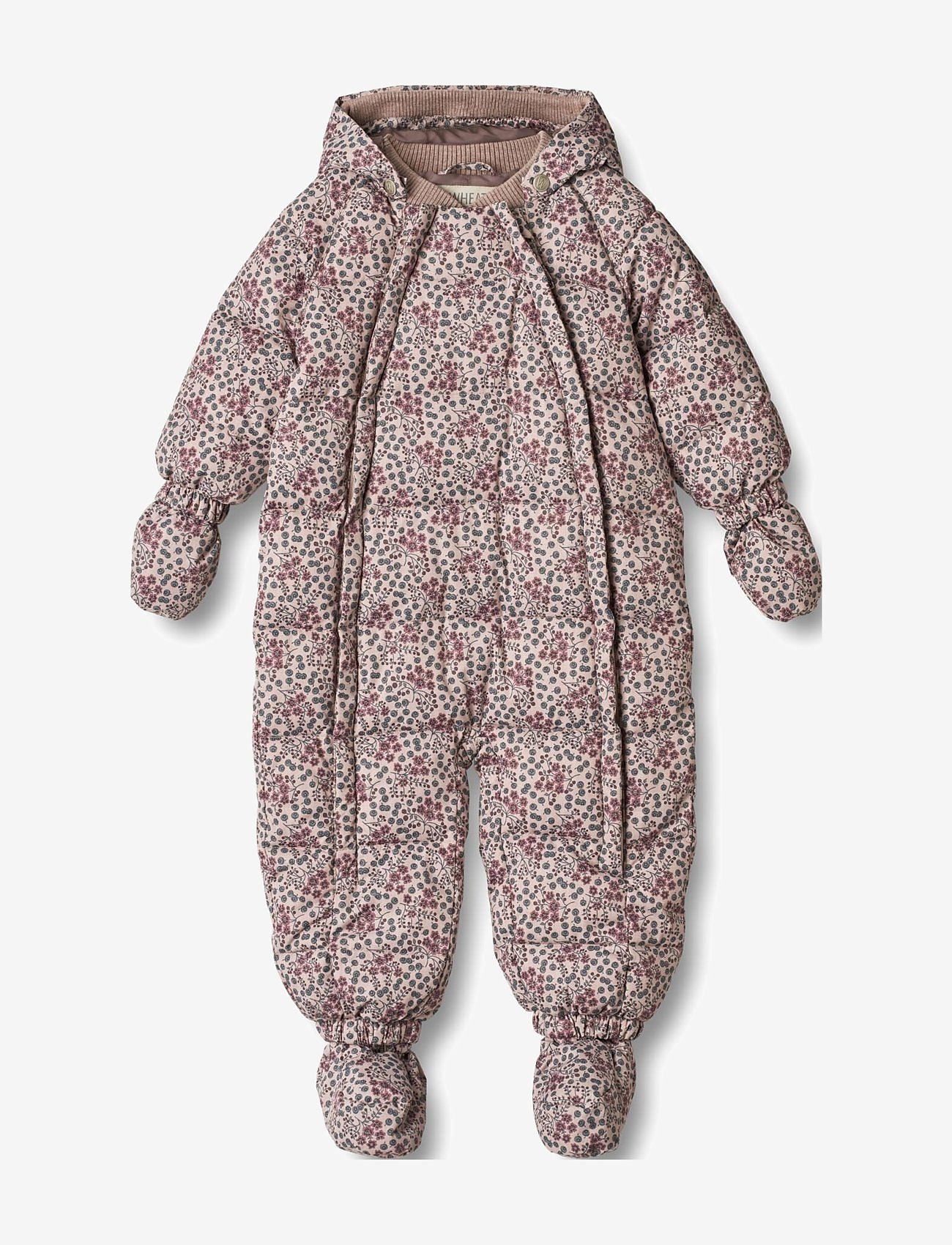 Wheat - Puffer Baby Suit Edem - vinterdress - pale lilac berries - 1