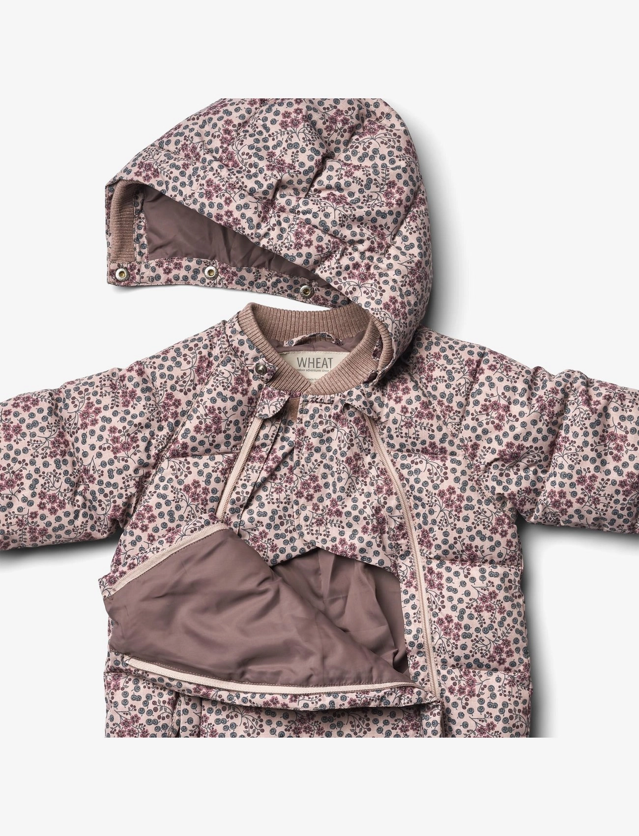 Wheat - Puffer Baby Suit Edem - pale lilac berries - 3