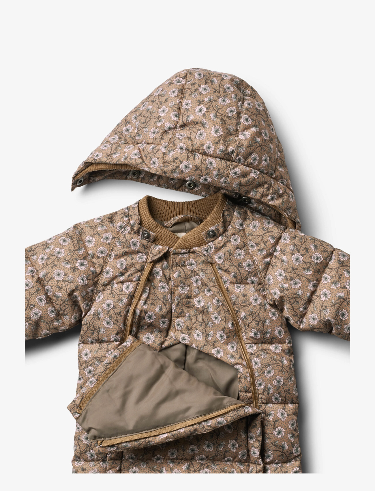 Wheat - Puffer Baby Suit Edem - skaldragter - caramel anemones - 3
