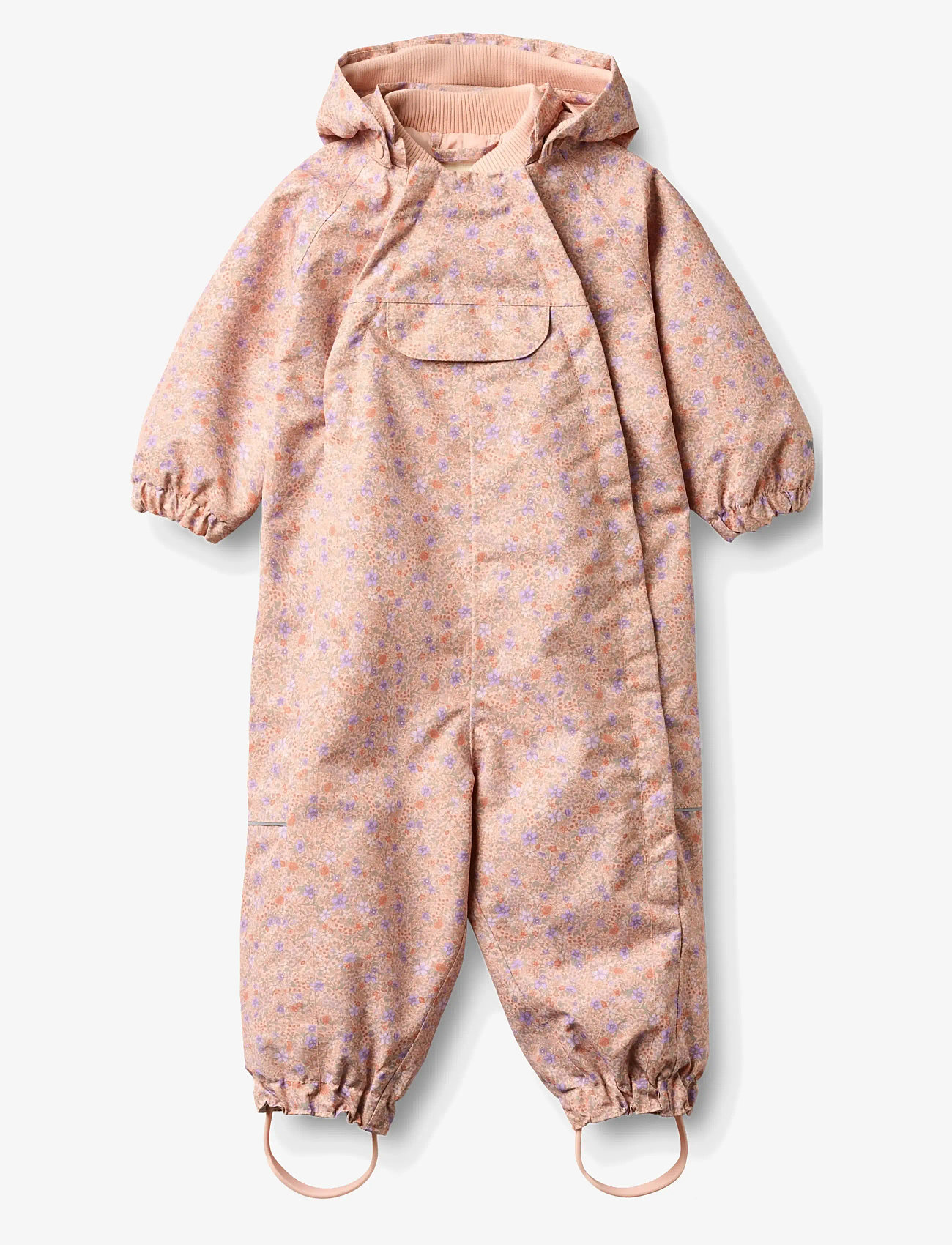 Wheat - Outdoor Suit Olly - shell overalls - rose sorbet flowers - 0