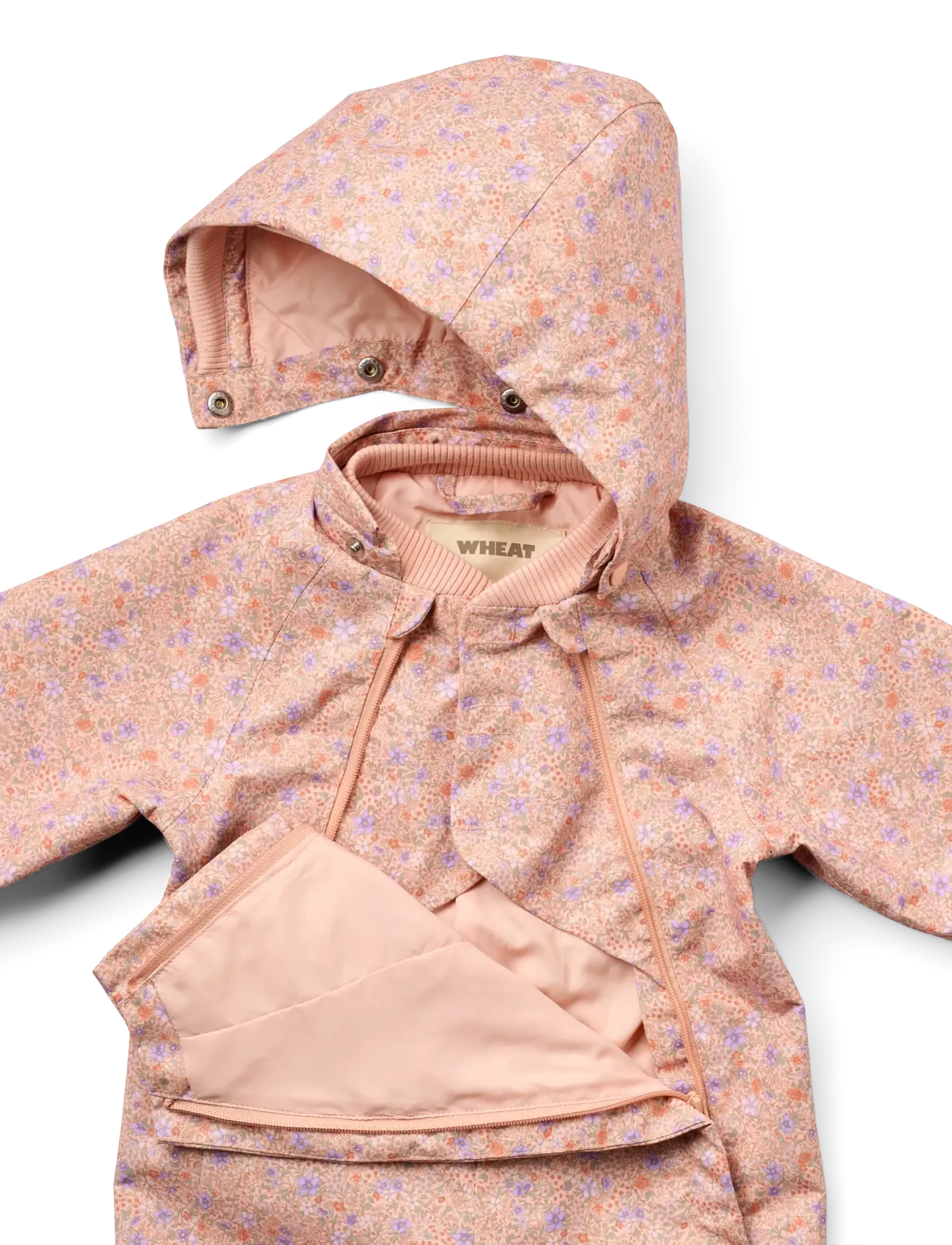 Wheat - Outdoor Suit Olly - skaloveraller - rose sorbet flowers - 2