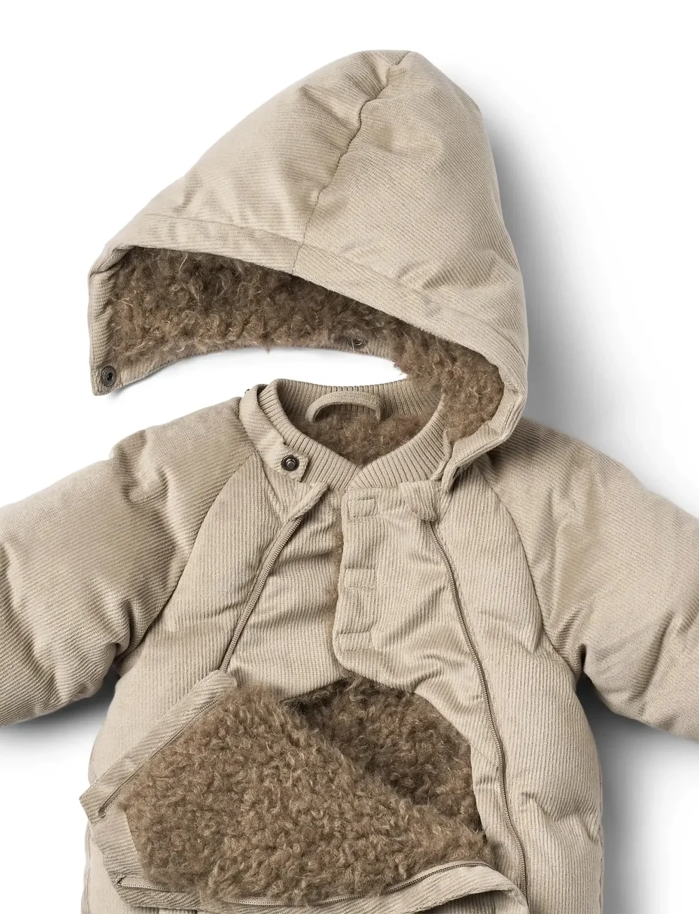 Wheat - Puffer Baby Suit Nallo - shop efter alder - grey stone - 2