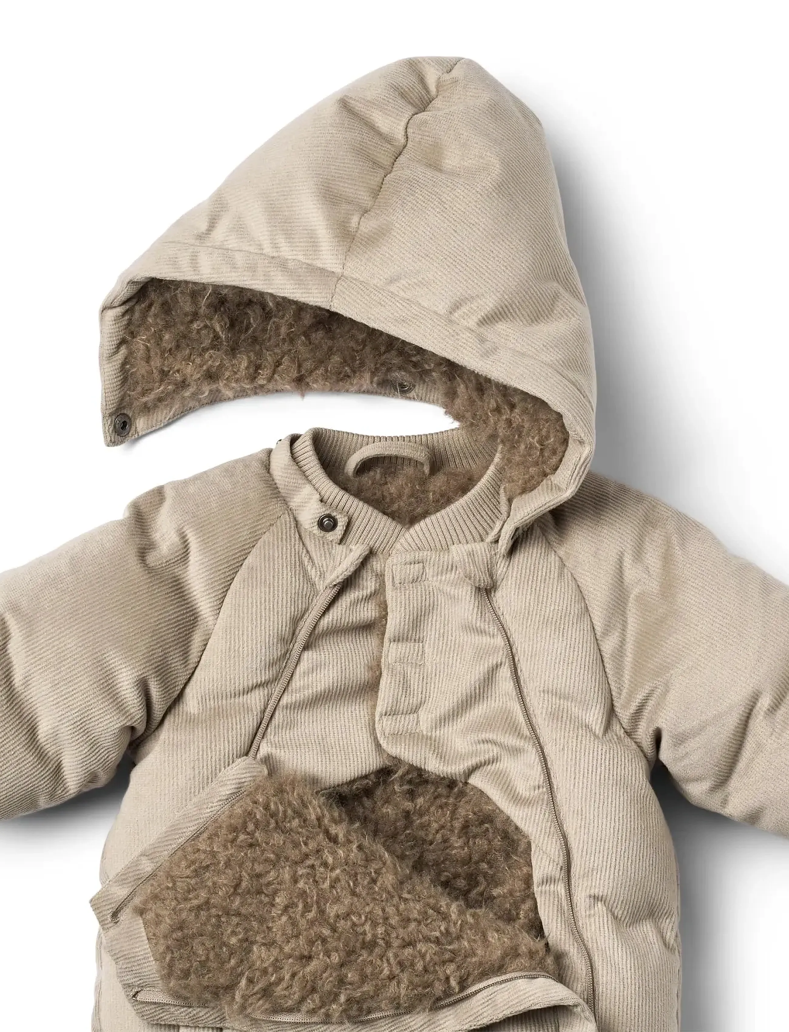 Wheat - Puffer Baby Suit Nallo - børn - grey stone - 2