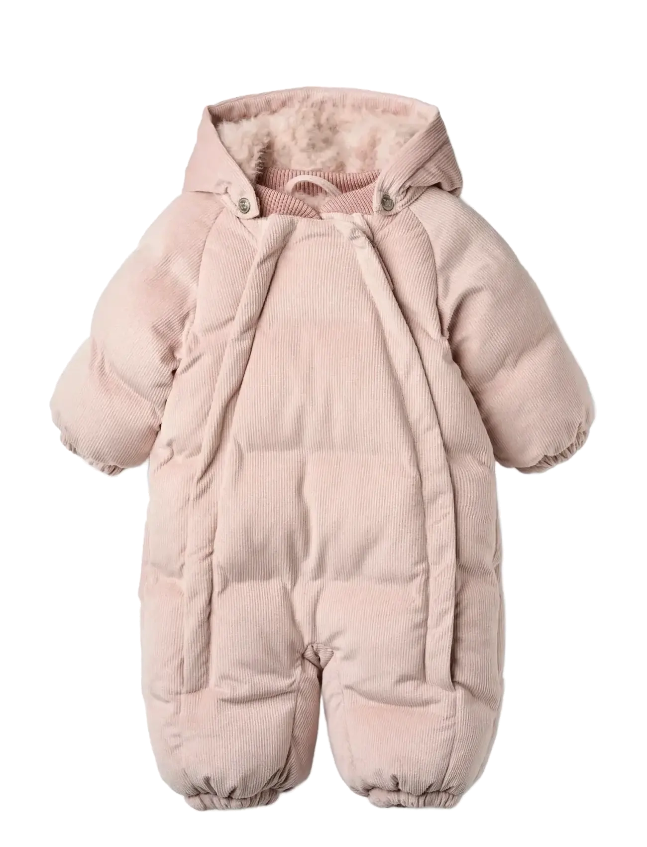 Wheat Puffer Baby Suit Nallo, Børn, Fløjls Puffer Flyverdragt, Pink, Str: 18/24M