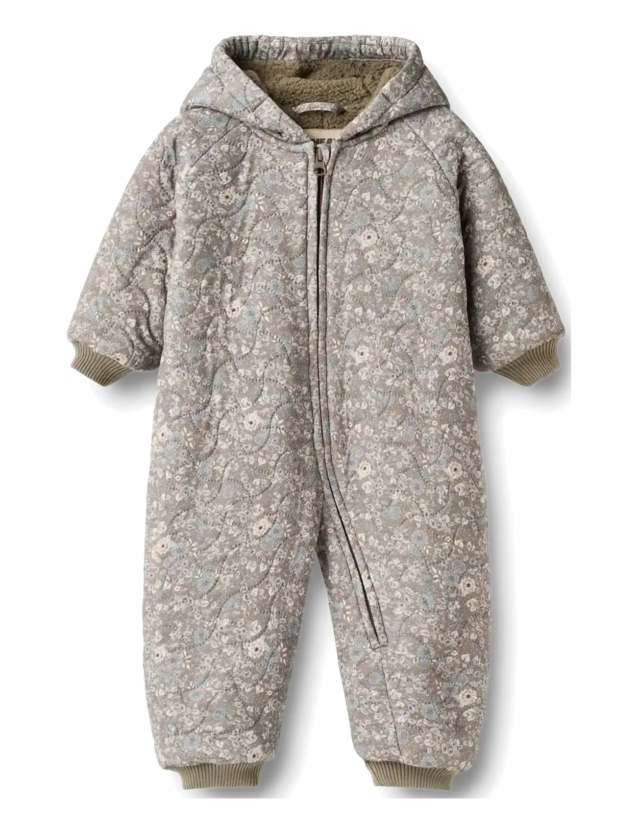 Wheat - Thermo Suit Krammo - thermo overalls - grey stone flowers - 1