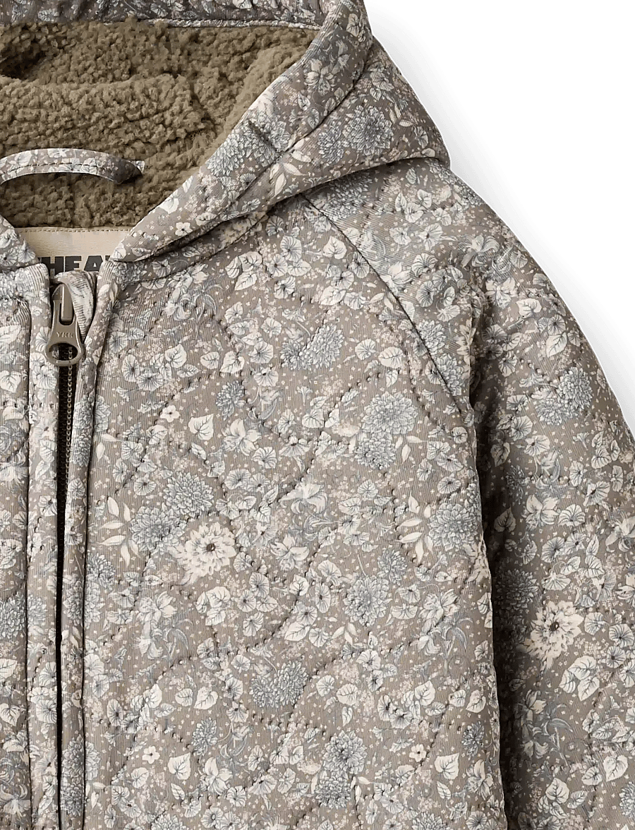 Wheat - Thermo Suit Krammo - thermo overalls - grey stone flowers - 2