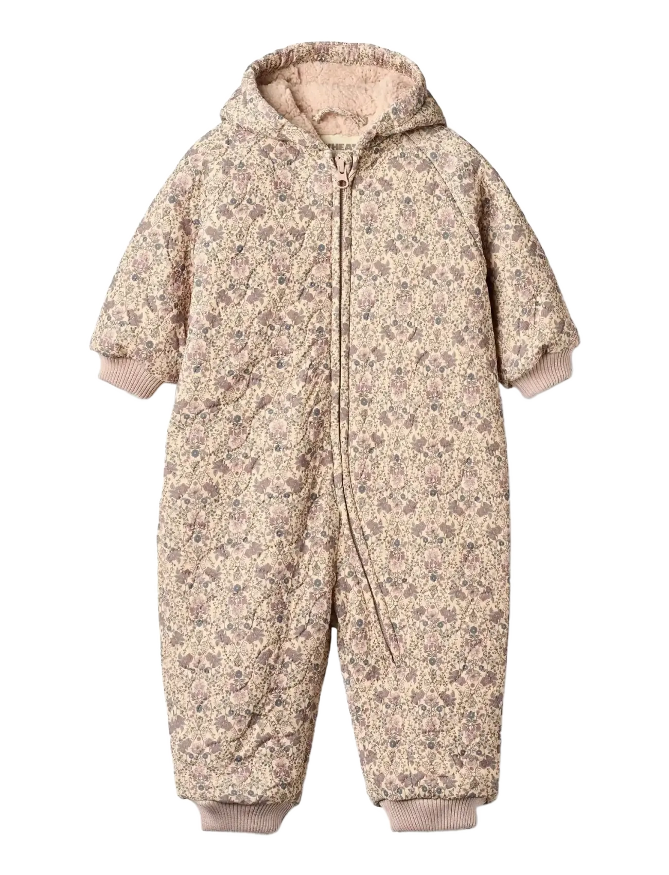 Wheat Thermo Suit Krammo, Børn, Quiltet Hætte Termodragt, Pink, Str: 92