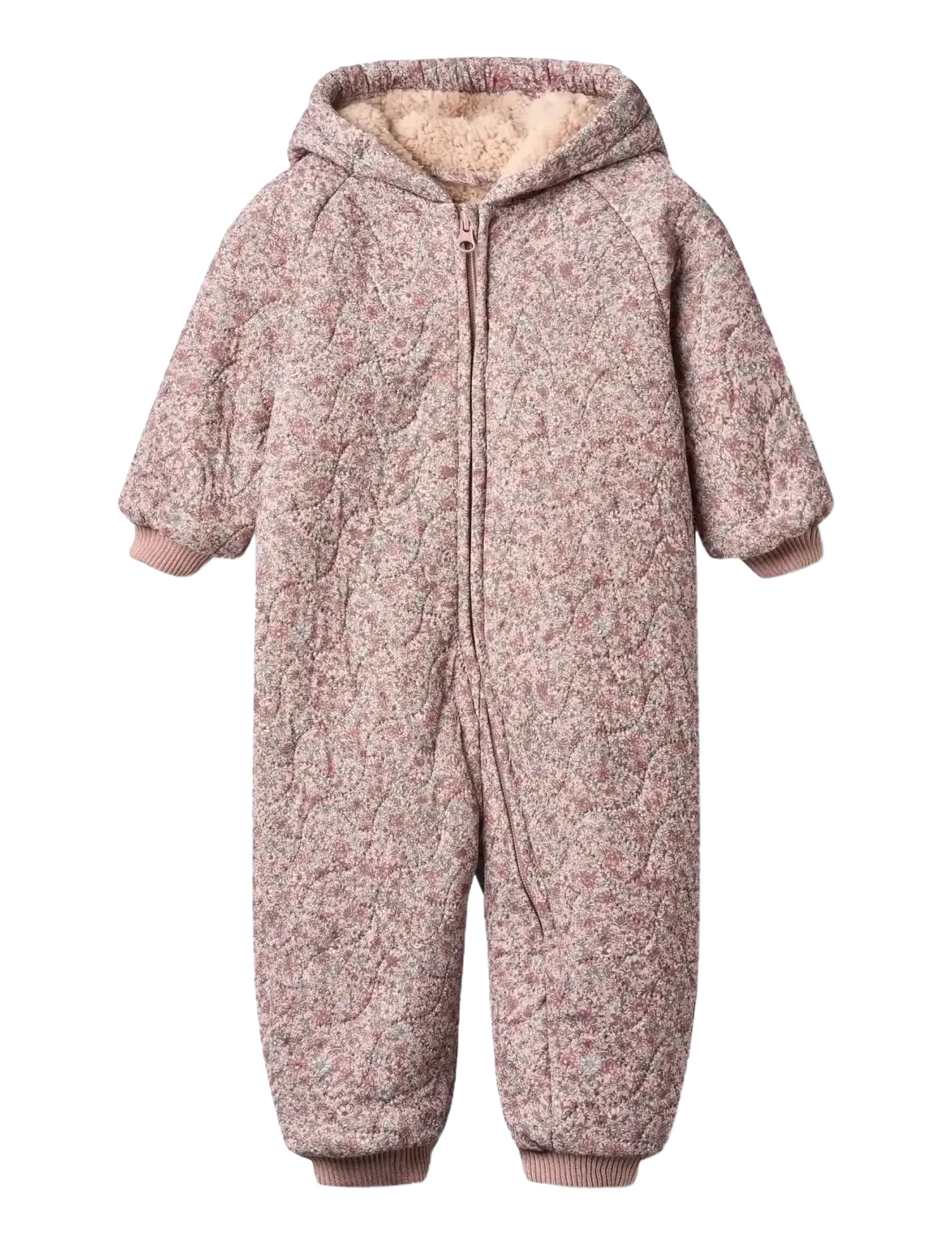 Wheat Thermo Suit Krammo, Børn, Quiltet Hætte Termodragt, Pink, Str: 80