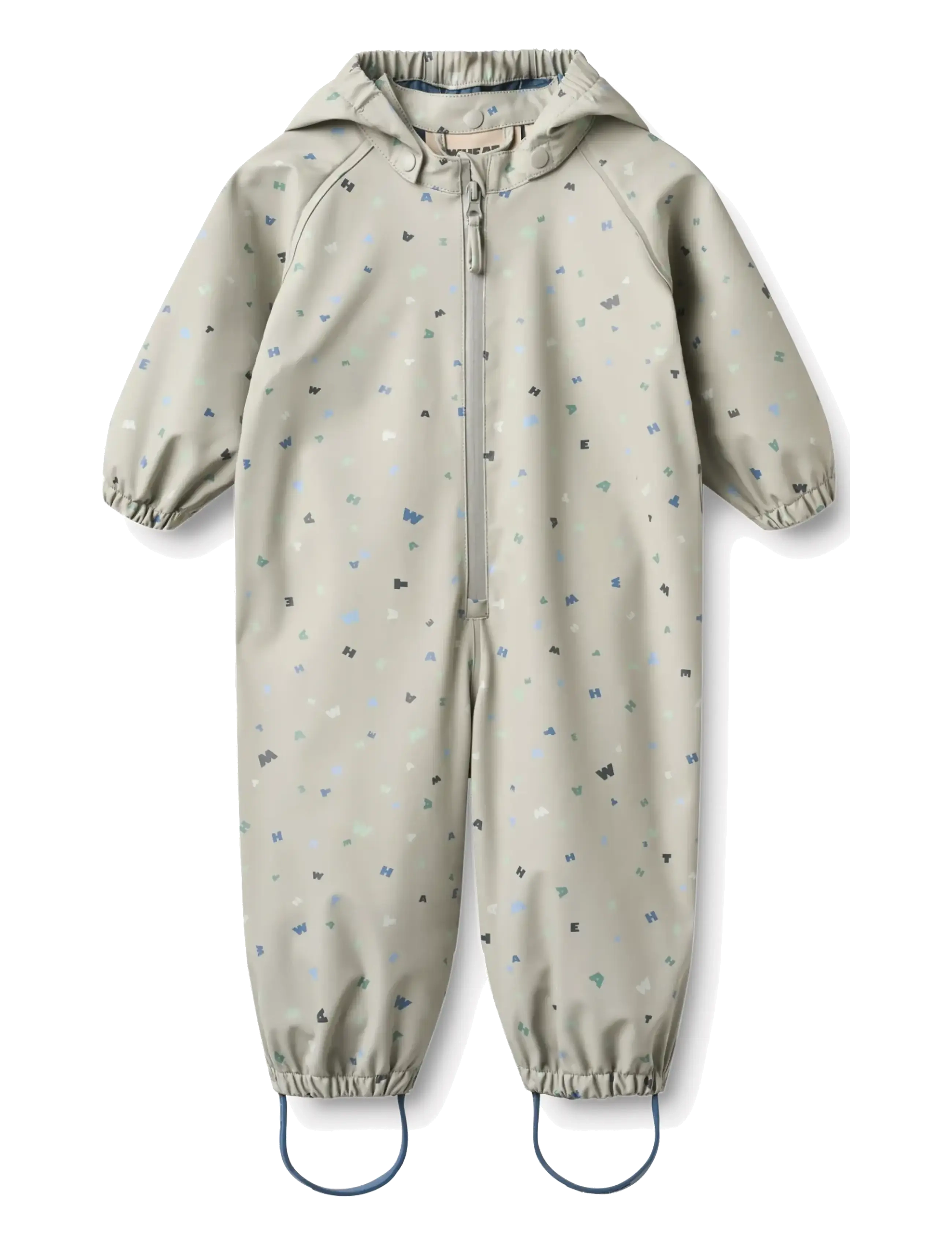 Wheat Rainsuit Mika - Regnoveraller - LIGHT FLINT LETTERS / grey