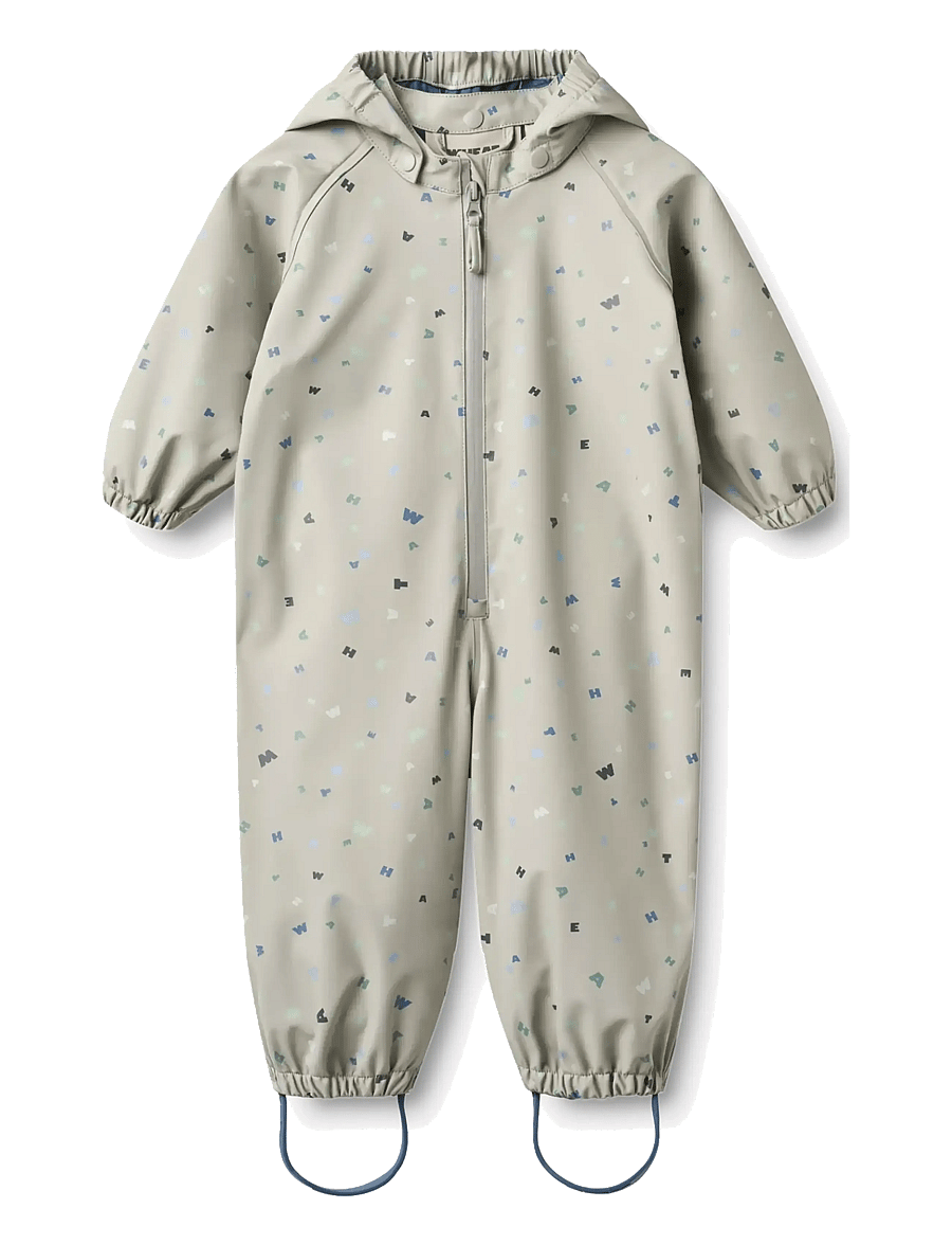 Wheat - Rainsuit Mika - vihmariiete kombed - light flint letters - 1