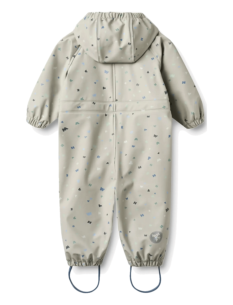 Wheat - Rainsuit Mika - vihmariiete kombed - light flint letters - 2