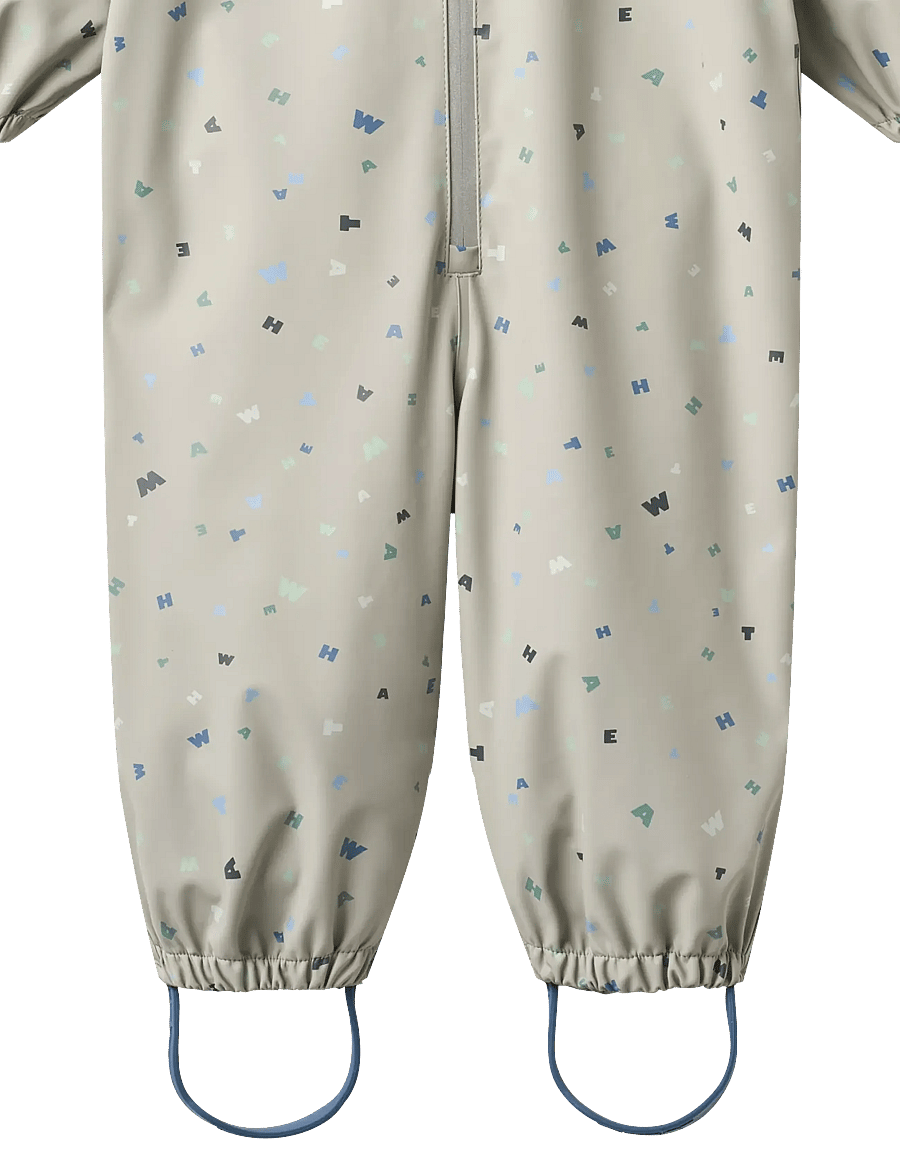 Wheat - Rainsuit Mika - vihmariiete kombed - light flint letters - 3