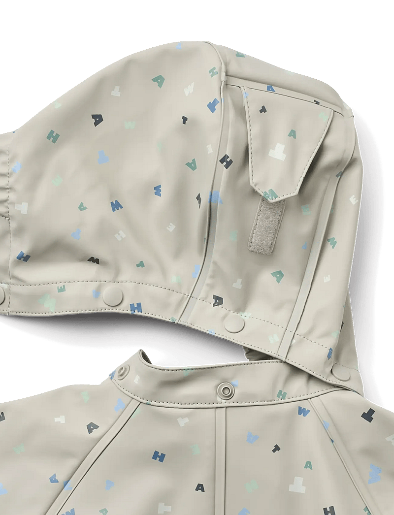Wheat - Rainsuit Mika - vihmariiete kombed - light flint letters - 4