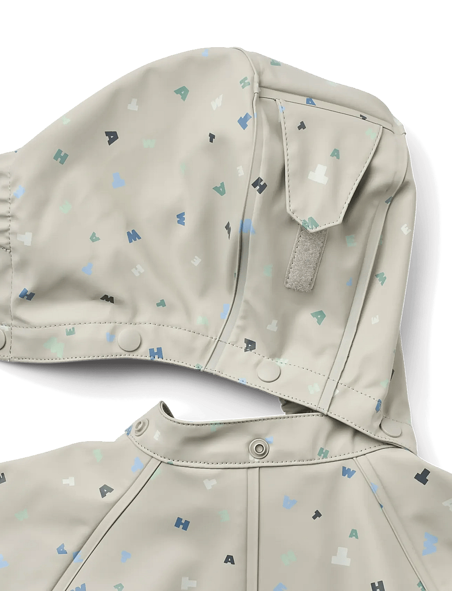 Wheat - Rainsuit Mika - vihmariiete kombed - light flint letters - 4