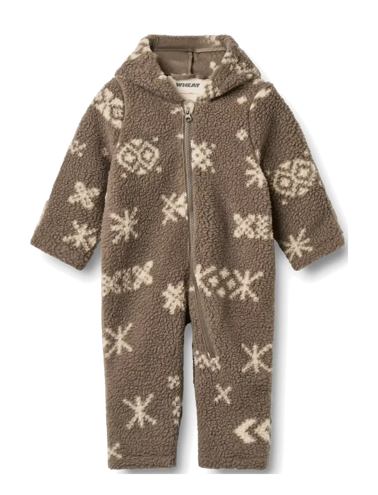 Wheat Fleece suit Allo - Overalls - DRY WOOD JACQUARD / brown
