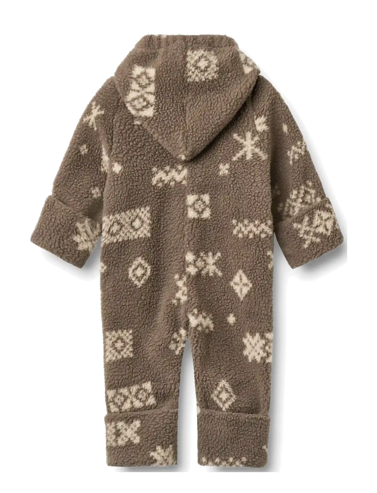 Wheat - Fleece suit Allo - fleece-sets - dry wood jacquard - 1