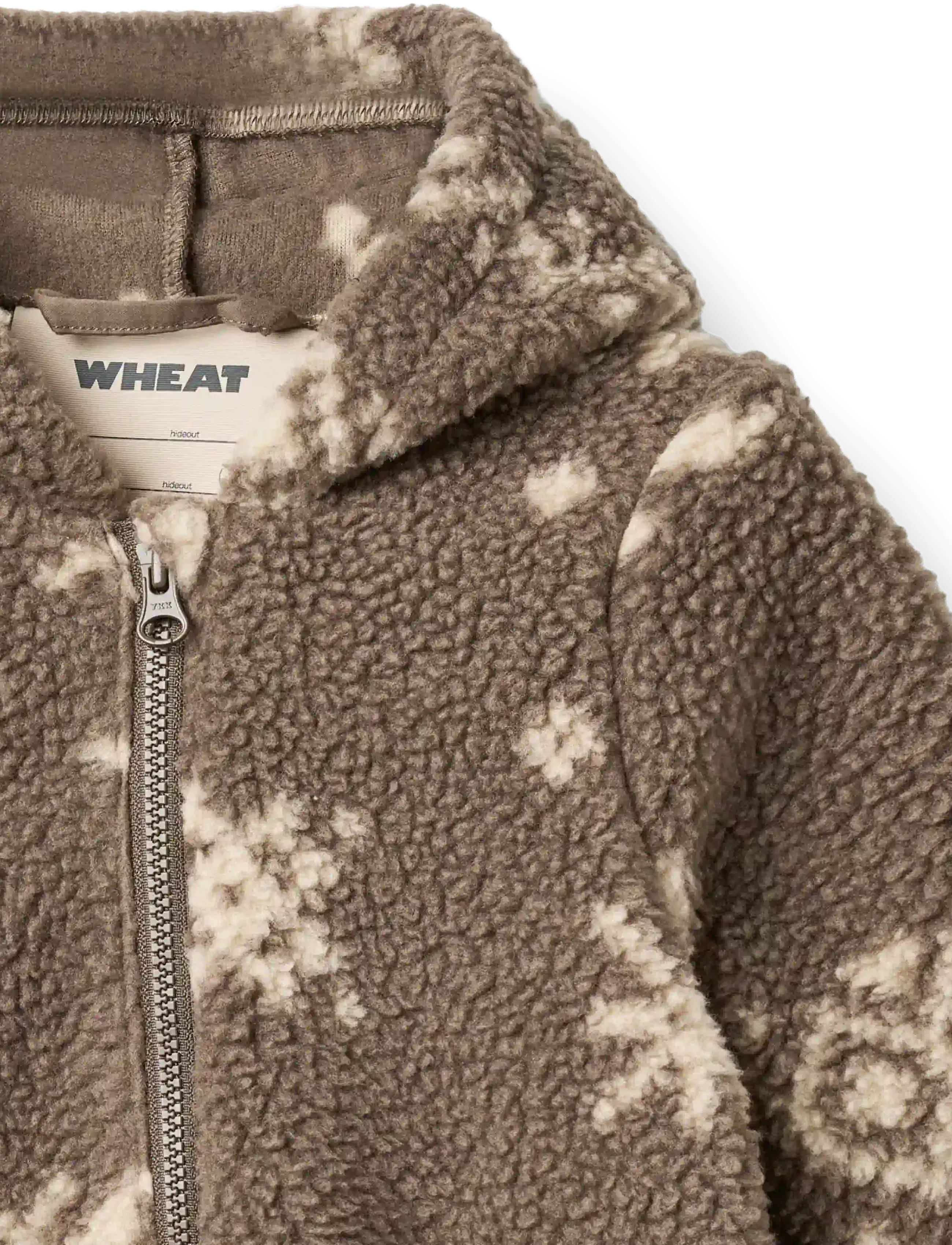 Wheat - Fleece suit Allo - fleece-sets - dry wood jacquard - 2