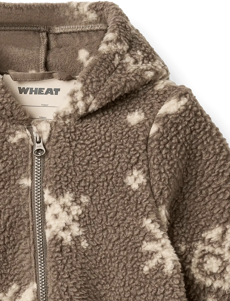 Wheat - Fleece suit Allo - fleece-sets - dry wood jacquard - 2