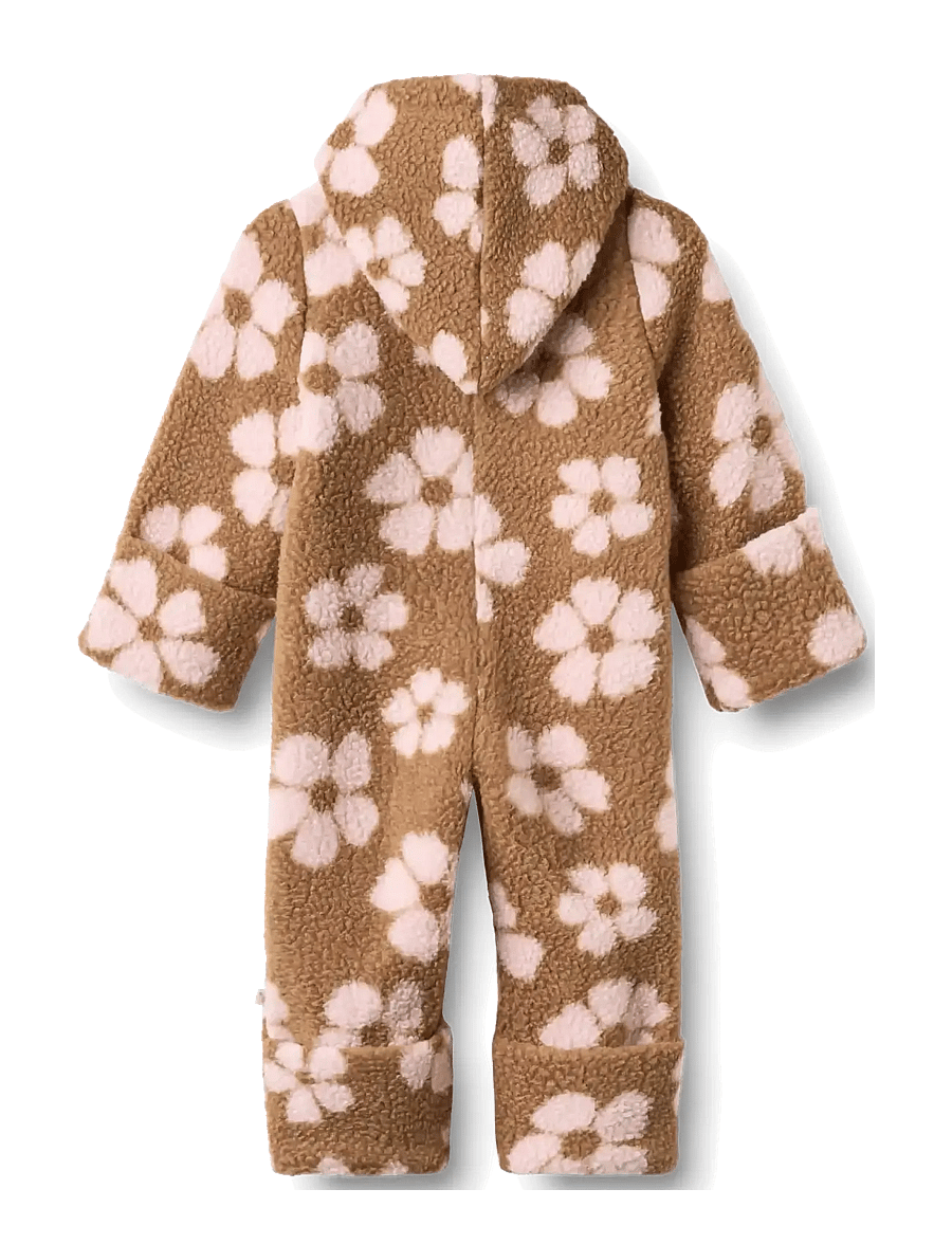 Wheat - Fleece suit Allo - fleece-sets - warm hazel flowers - 1