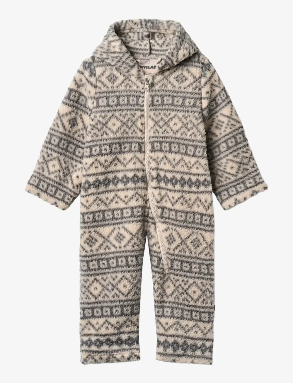 Wheat - Fleece Suit Allo - fleece overalls - warm sand jaquard - 0
