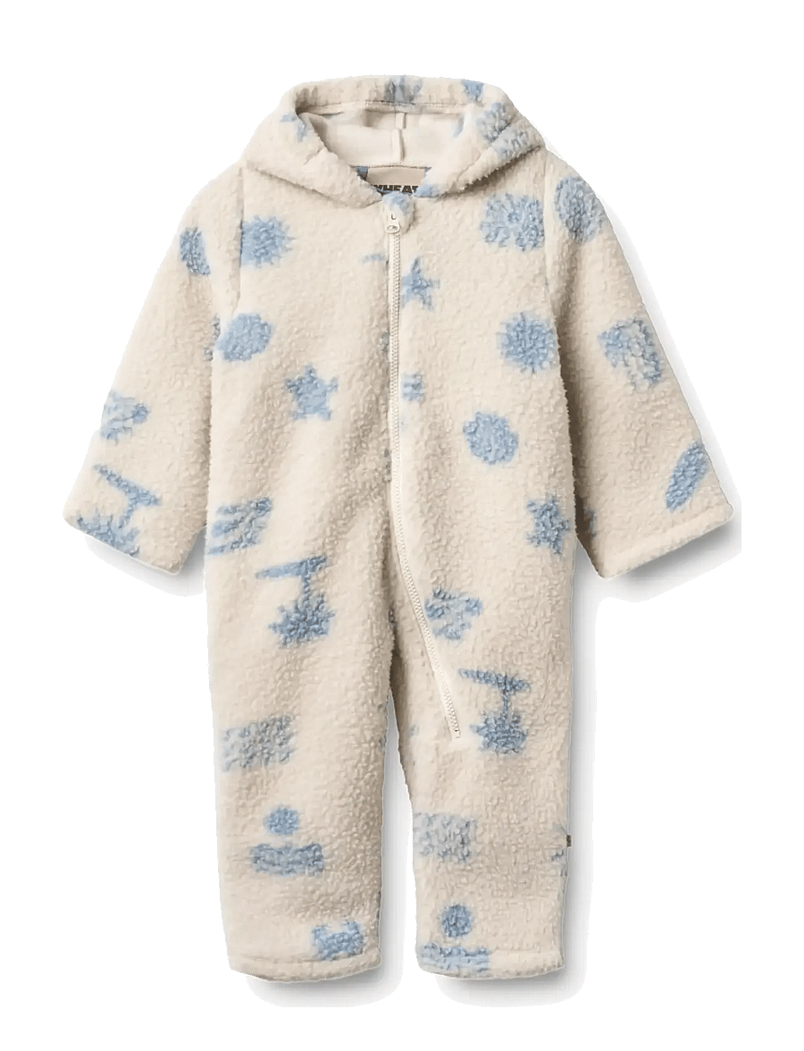Wheat - Fleece suit Allo - fleece sæt - white onyx jacquard - 1