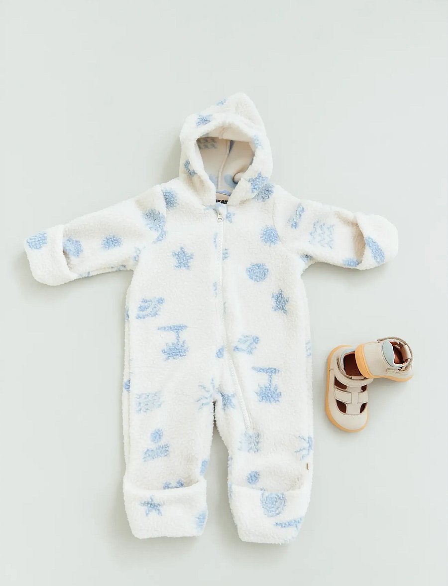 Wheat - Fleece suit Allo - fleece sæt - white onyx jacquard - 0