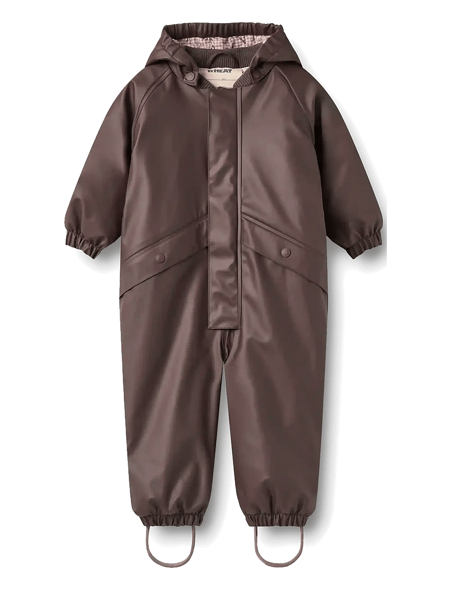 Wheat - Thermo Rainsuit Aiko - regenschutzanzüge - chocolate plum - 0