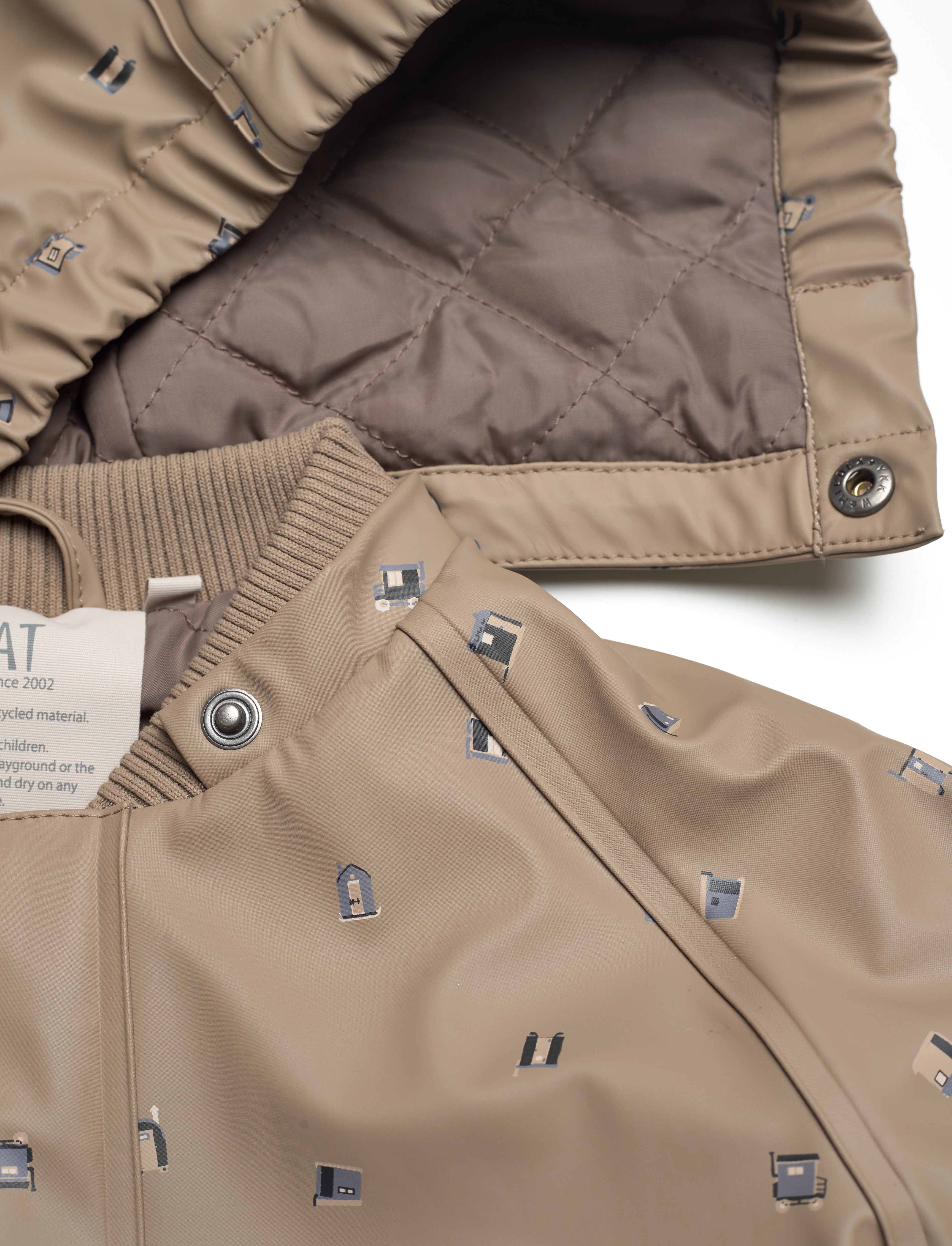 Wheat - Thermo Rainsuit Aiko - dry grey houses - 2