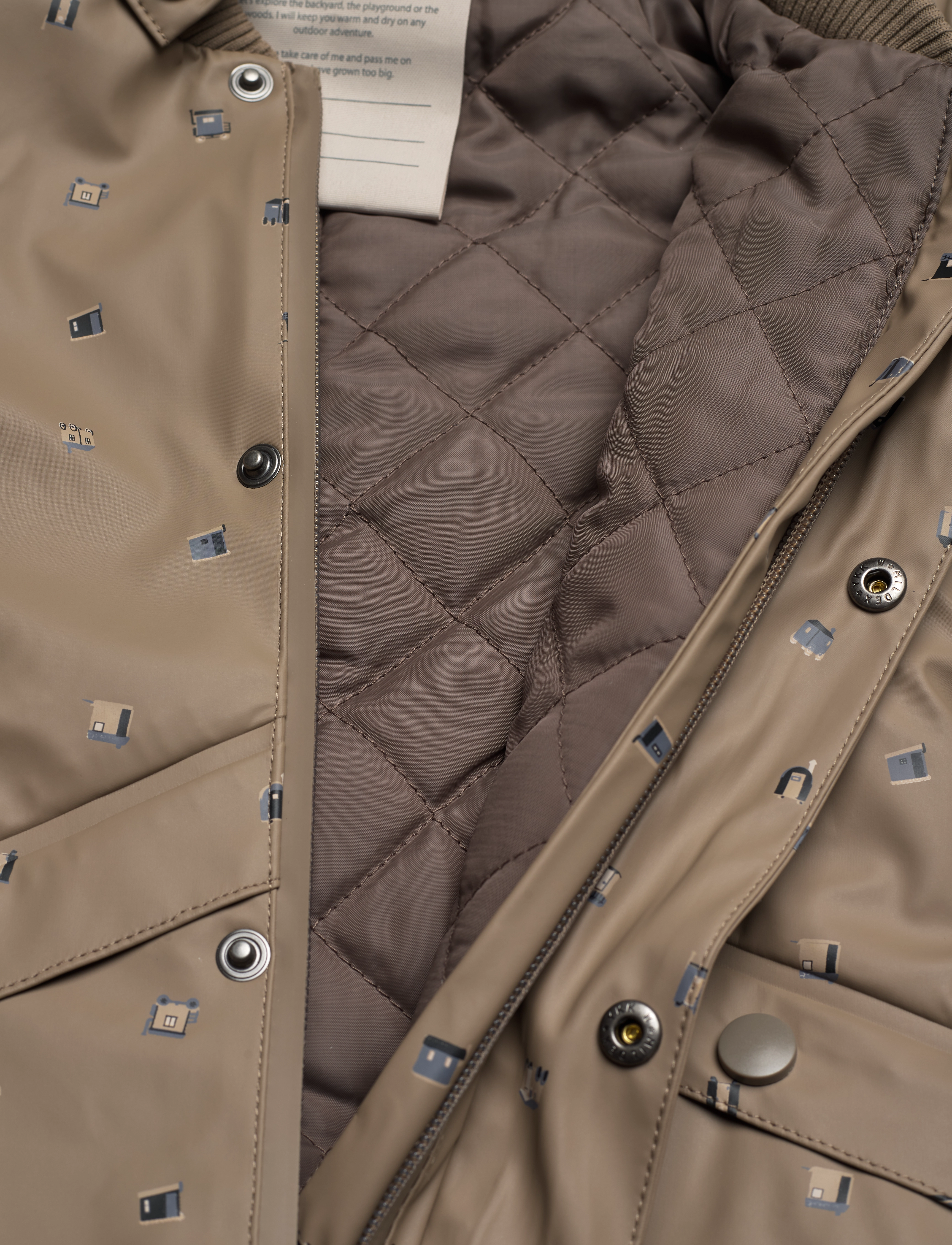 Wheat - Thermo Rainsuit Aiko - dry grey houses - 3
