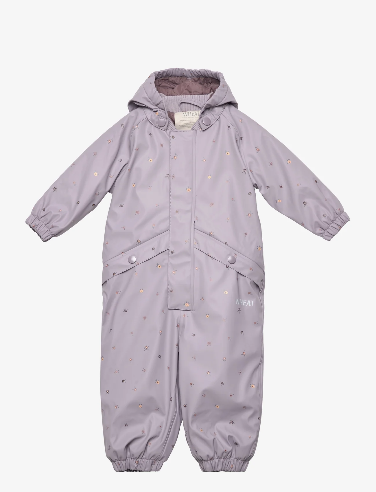 Wheat - Thermo Rainsuit Aiko - rainwear coveralls - lavender flowers - 0
