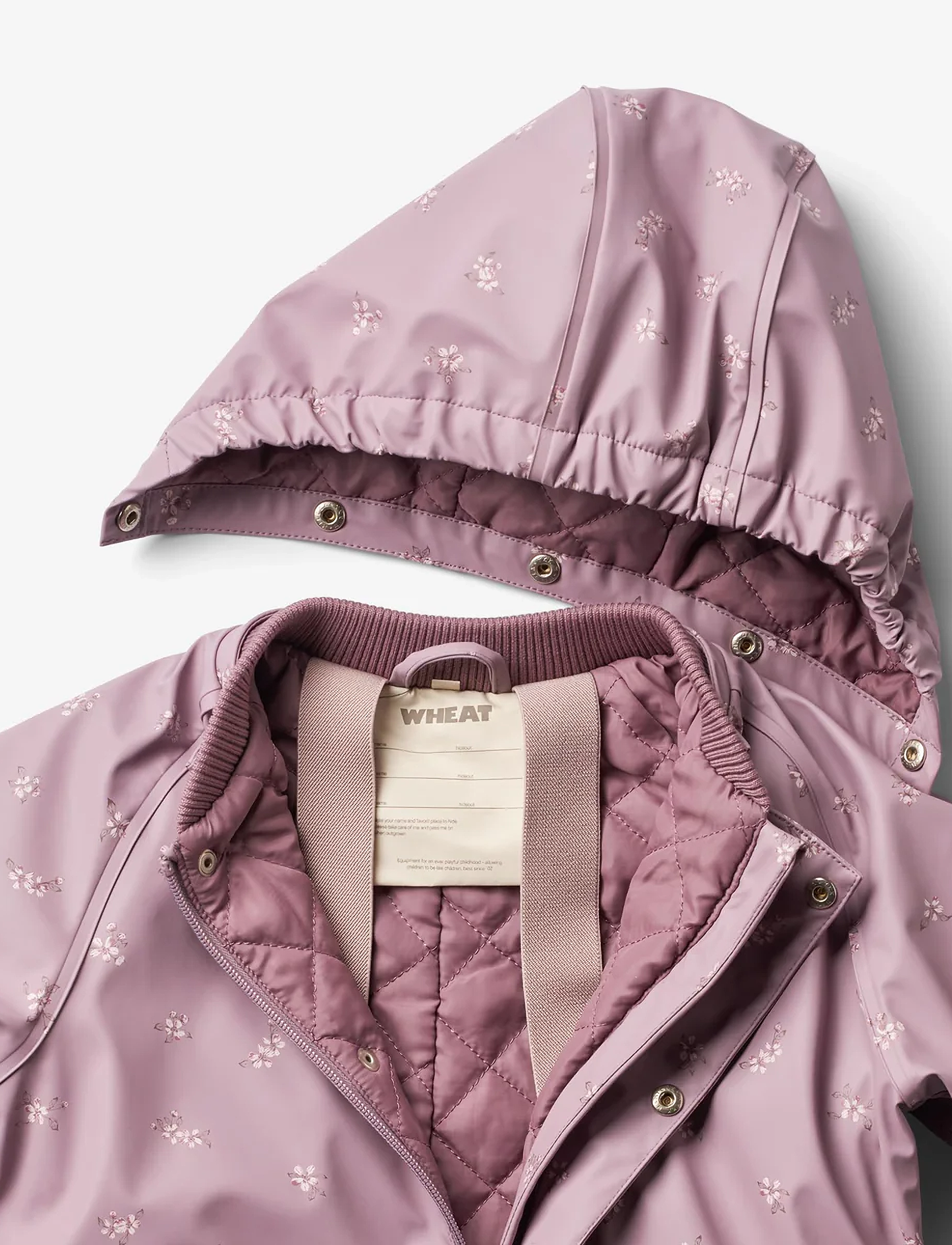Wheat - Thermo Rainsuit Aiko - soft lilac flowers - 2