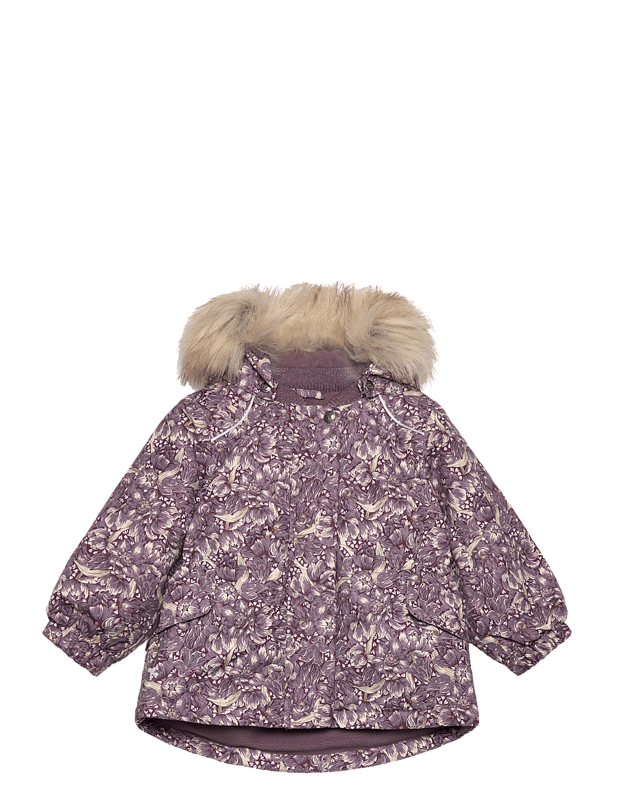 Wheat - Jacket Mathilde Tech - shell jakid - purple tulips - 0