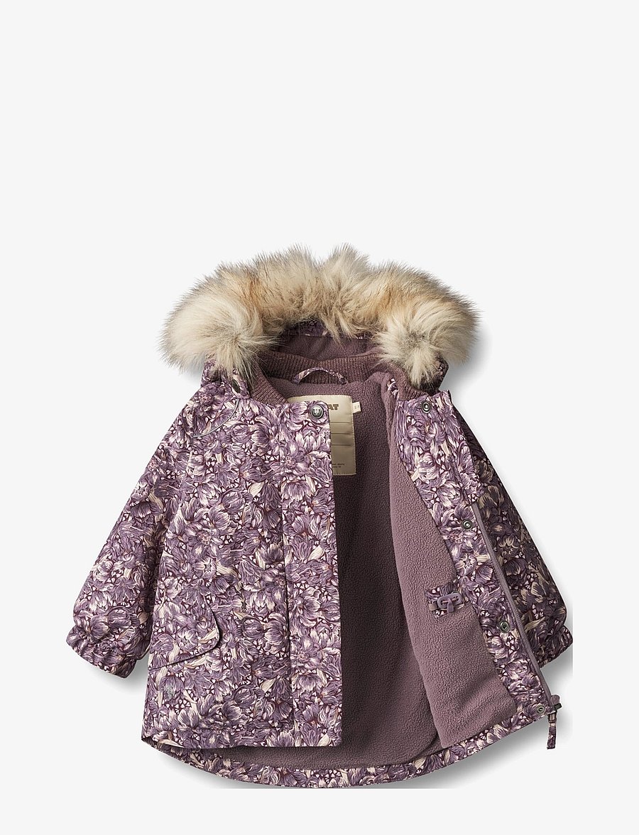 Wheat - Jacket Mathilde Tech - shell jakid - purple tulips - 3
