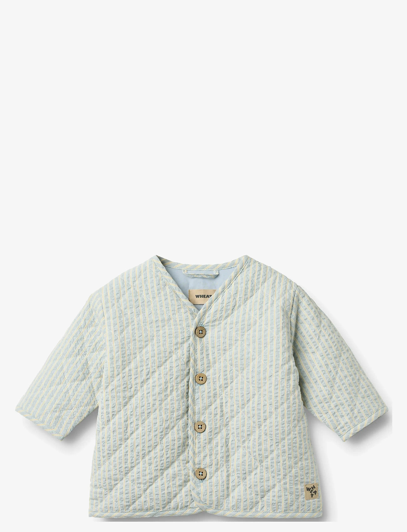Wheat - Quilt Jacket Saxo - efterårsjakker - summer sky stripe - 0