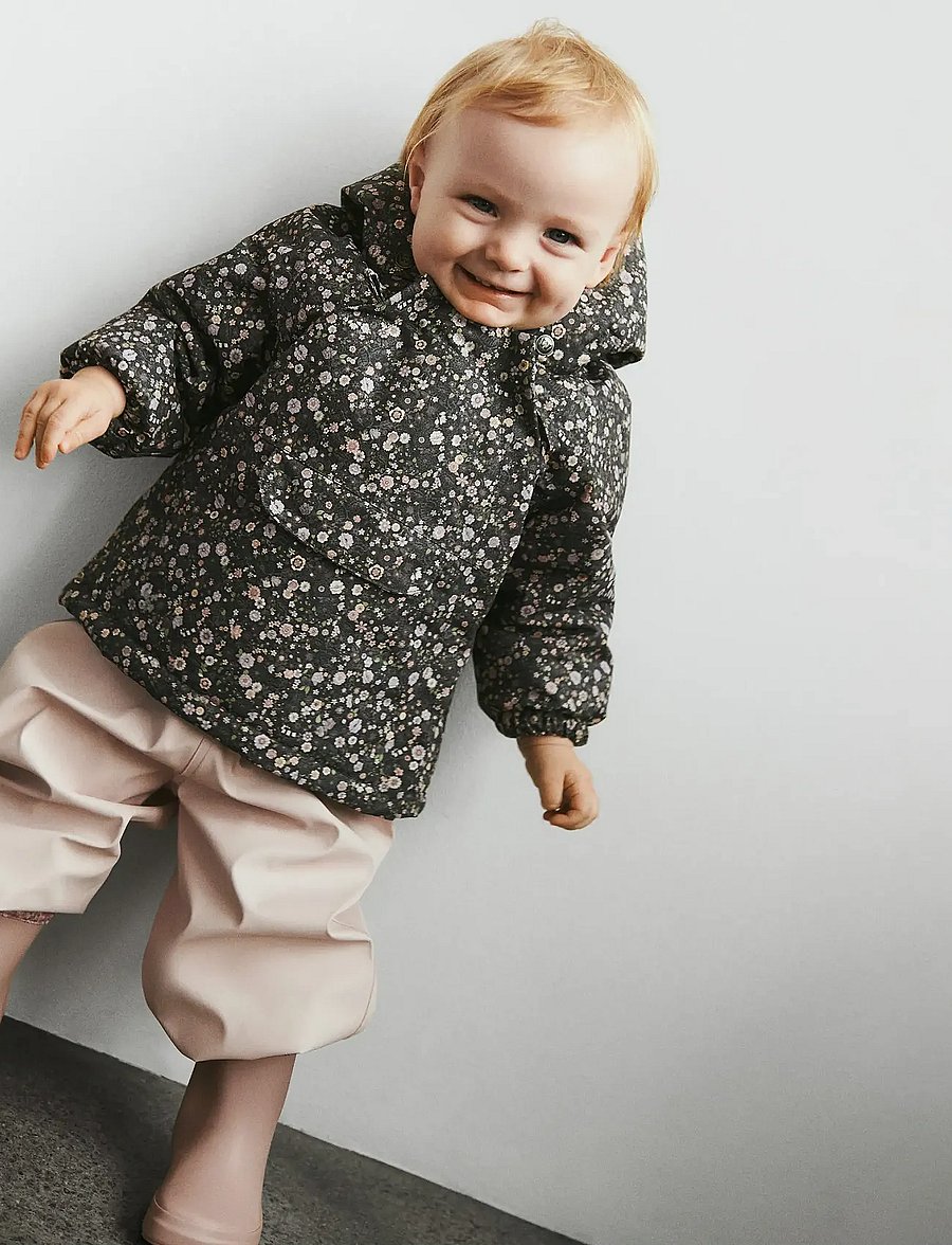 Wheat - Tech Jacket Sascha - skijacken - black sea open flowers - 0