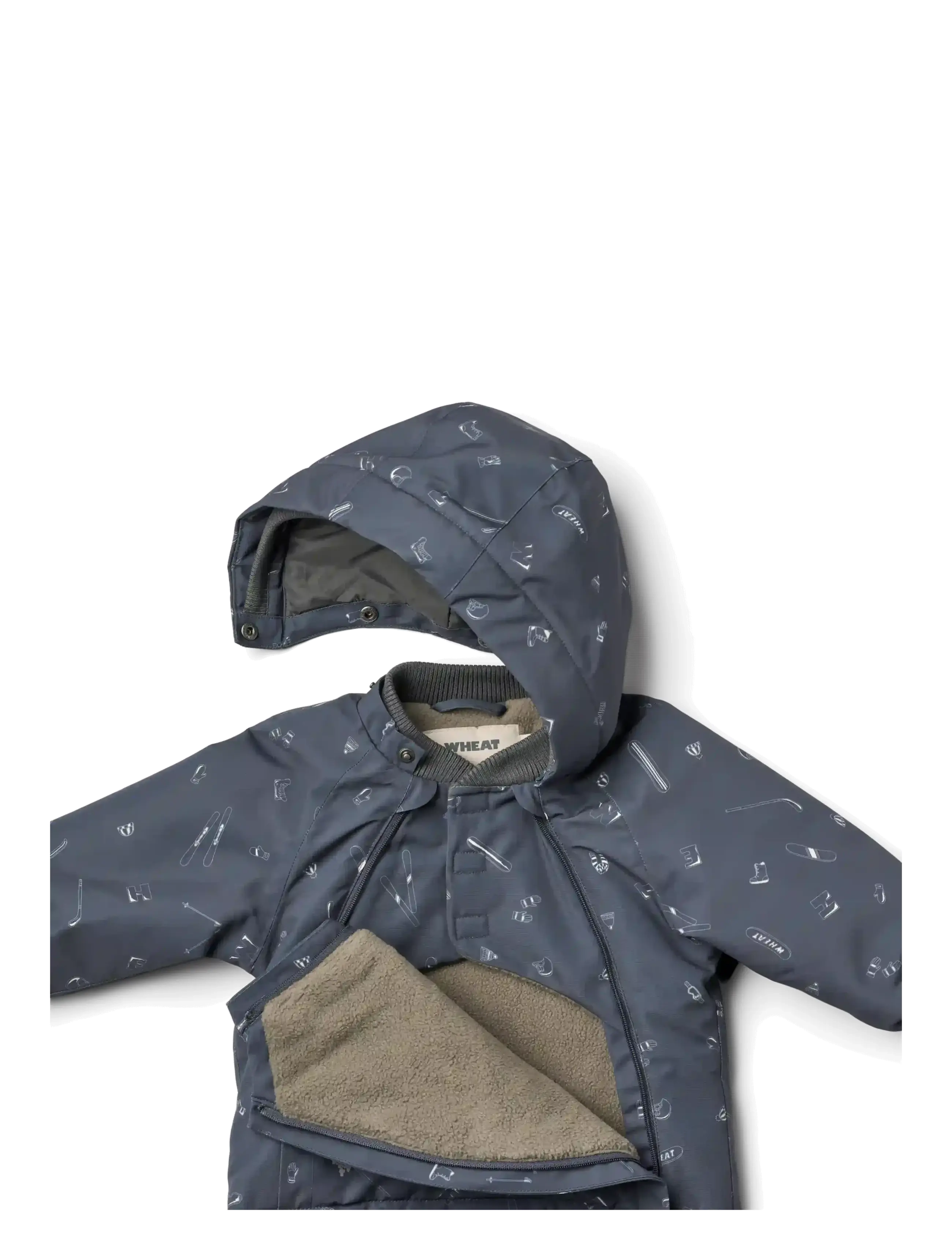 Wheat - Tech Jacket Sascha - suusajoped - winter blue aop - 2