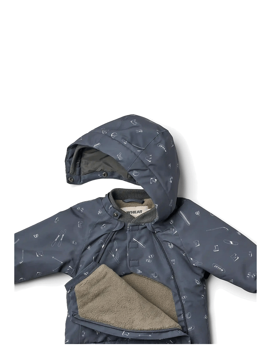 Wheat - Tech Jacket Sascha - suusajoped - winter blue aop - 2