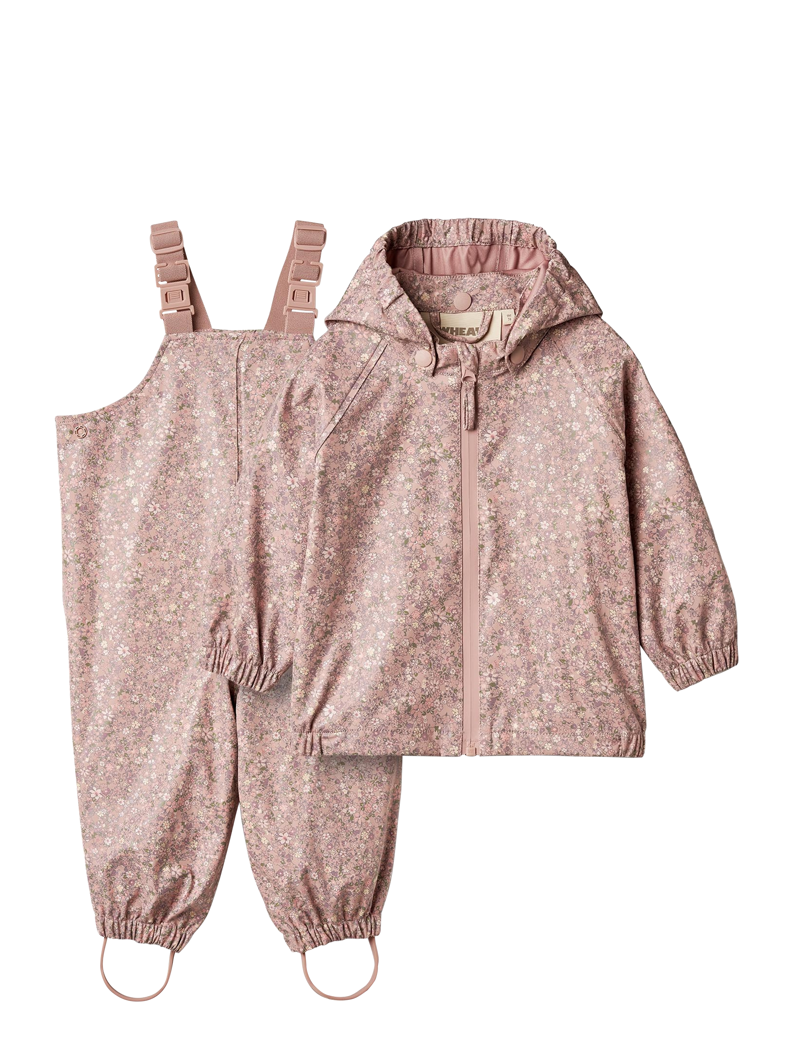 Wheat Rainwear Charlie Set, Børn, Regnsæt, Pink, Str: 92