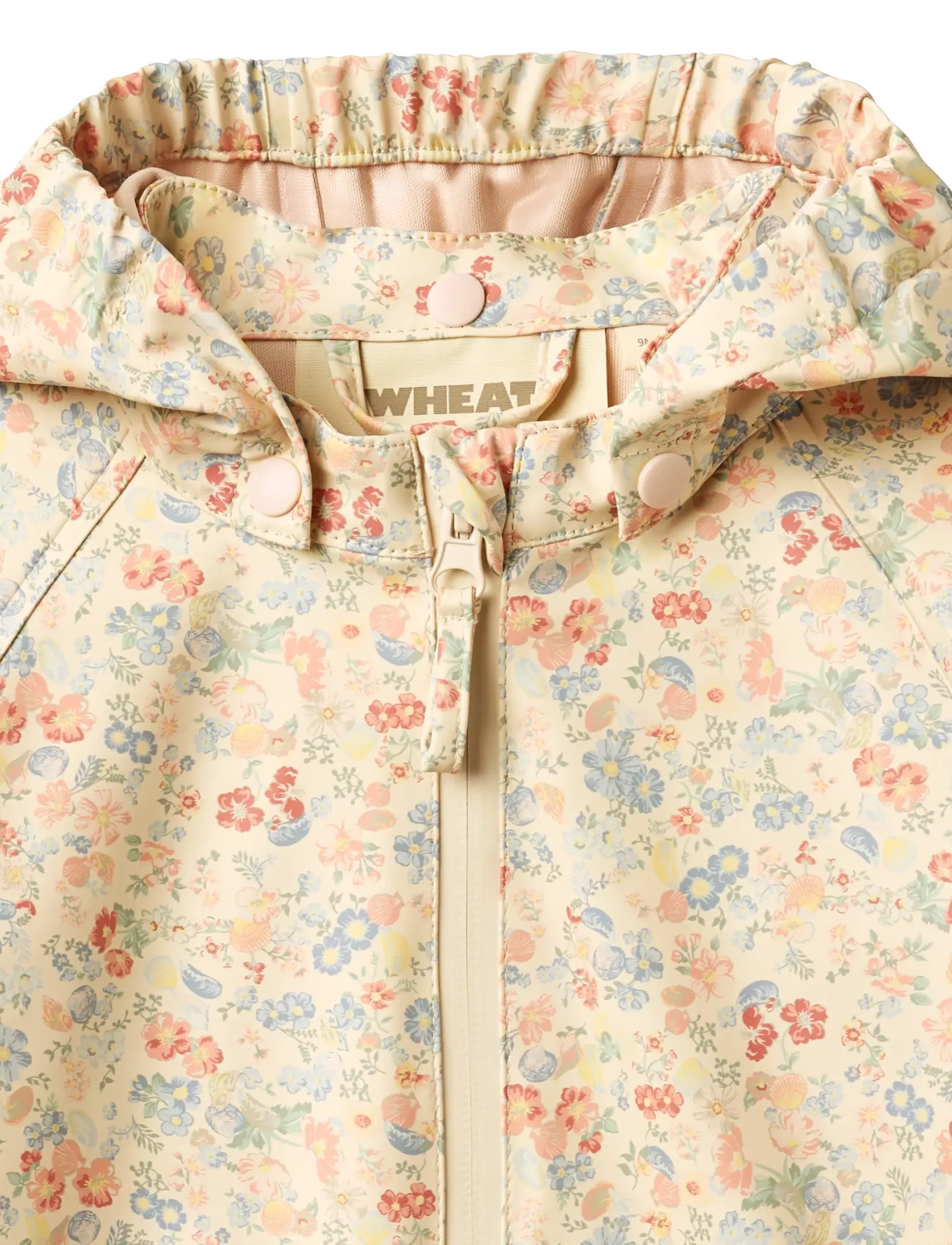 Wheat - Rainwear Chardy Jacket - regnjakkar - flowers and seashells - 3