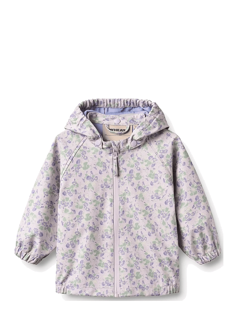 Wheat - Rainwear Chardy Jacket - vihmajoped - lilac petunias - 0