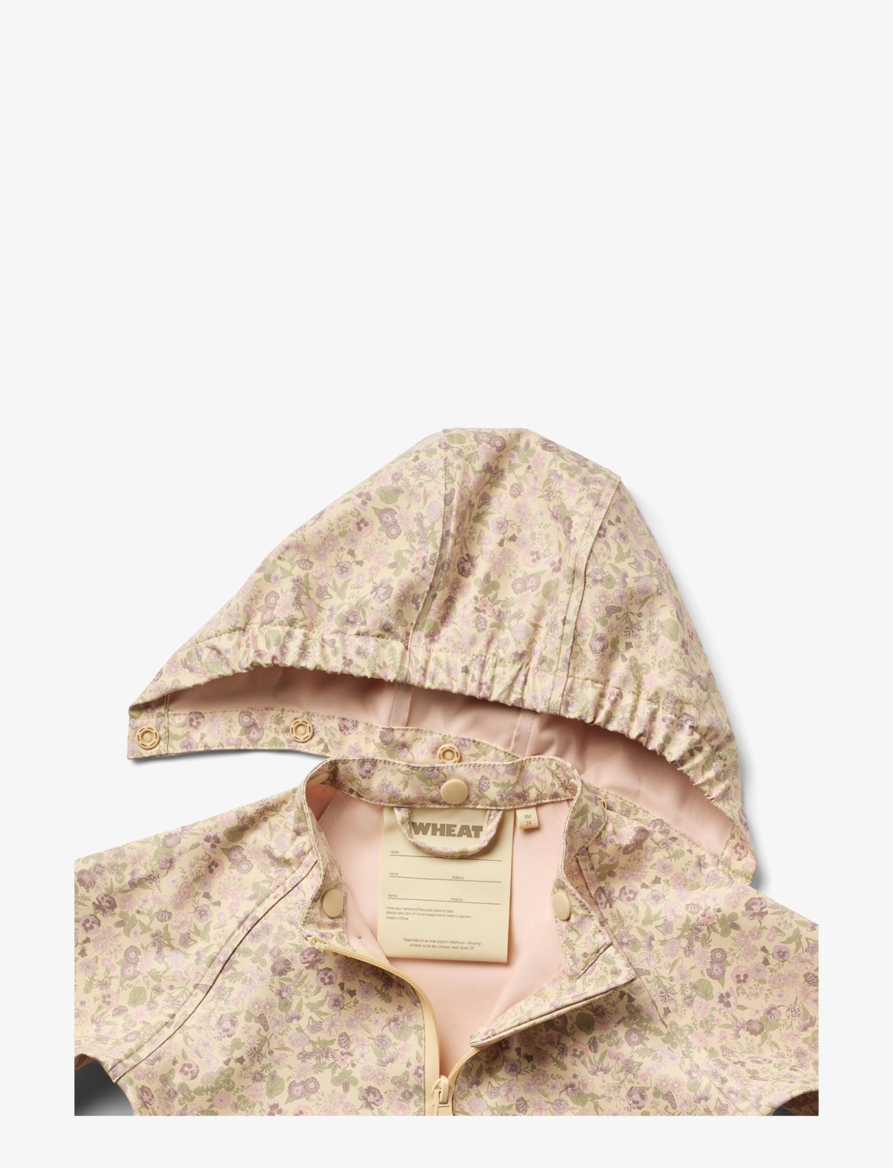 Wheat - Rainwear Chardy Jacket - yttertøy - rose flower field - 2