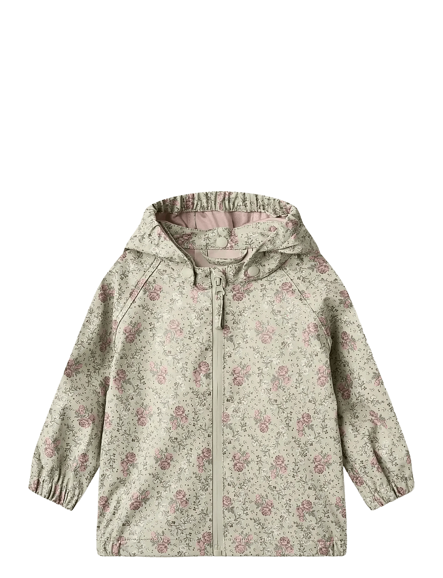 Wheat - Rainwear Chardy Jacket - regenjacken - slightly green flowers - 0