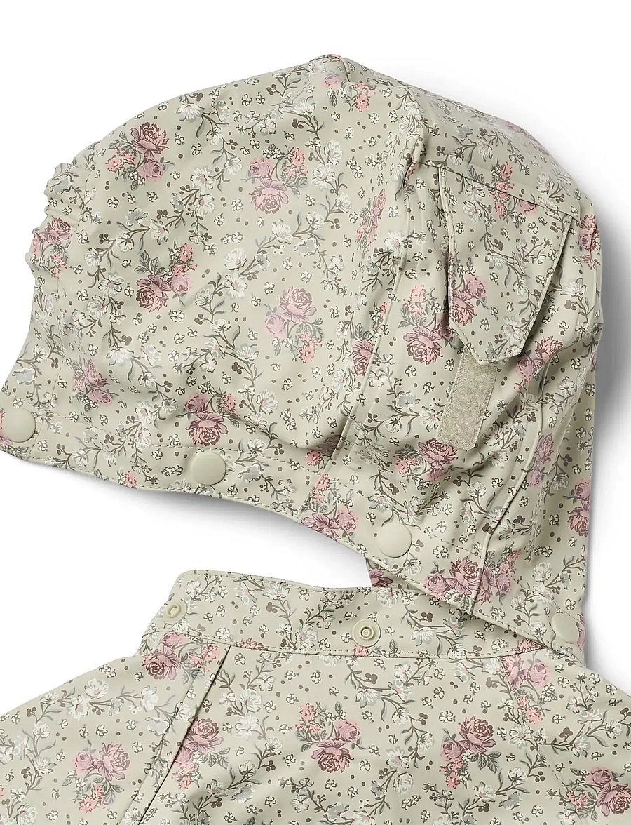 Wheat - Rainwear Chardy Jacket - regenjacken - slightly green flowers - 2