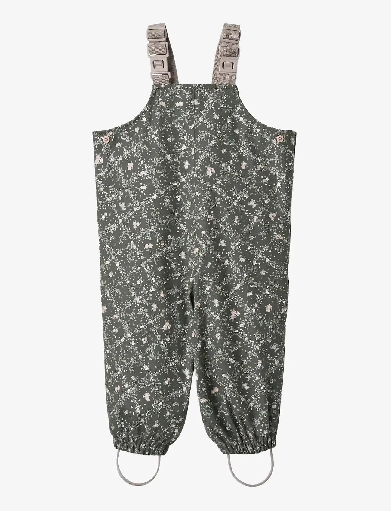 Wheat - Rainwear Charlo Overall - regenhose - forest lake checked flowers - 0