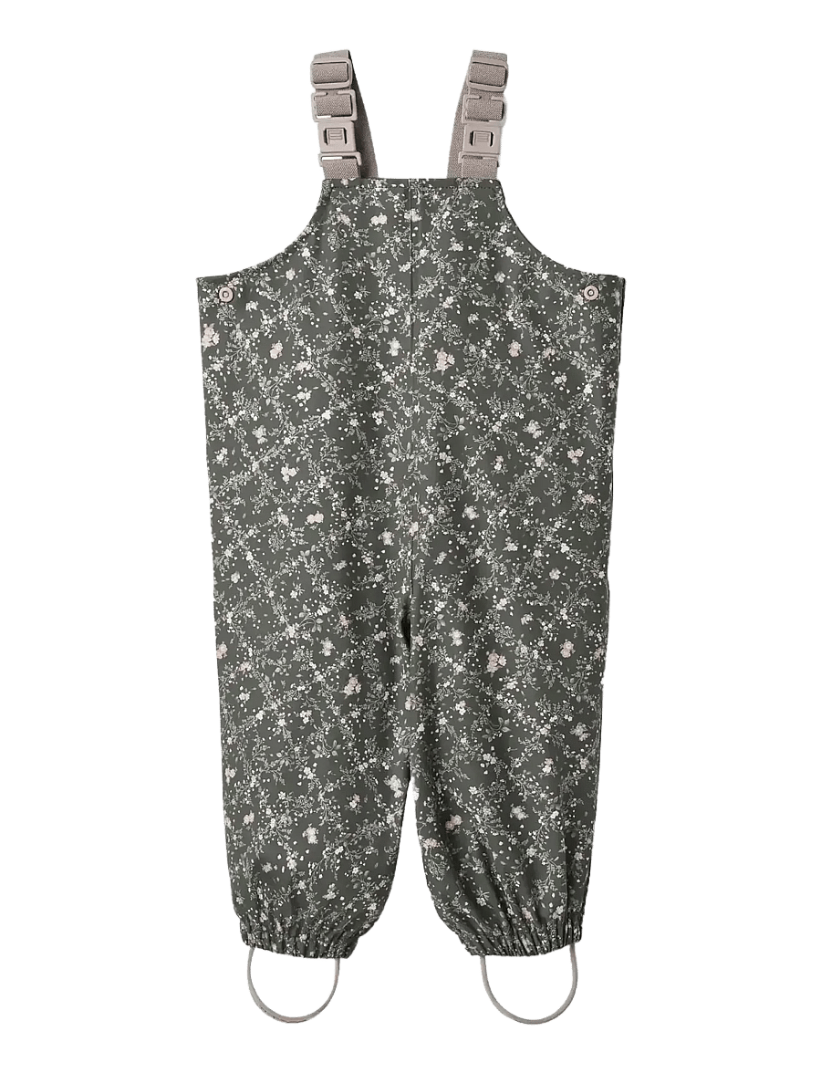 Wheat - Rainwear Charlo Overalls - regnbyxor - forest lake checked flowers - 0