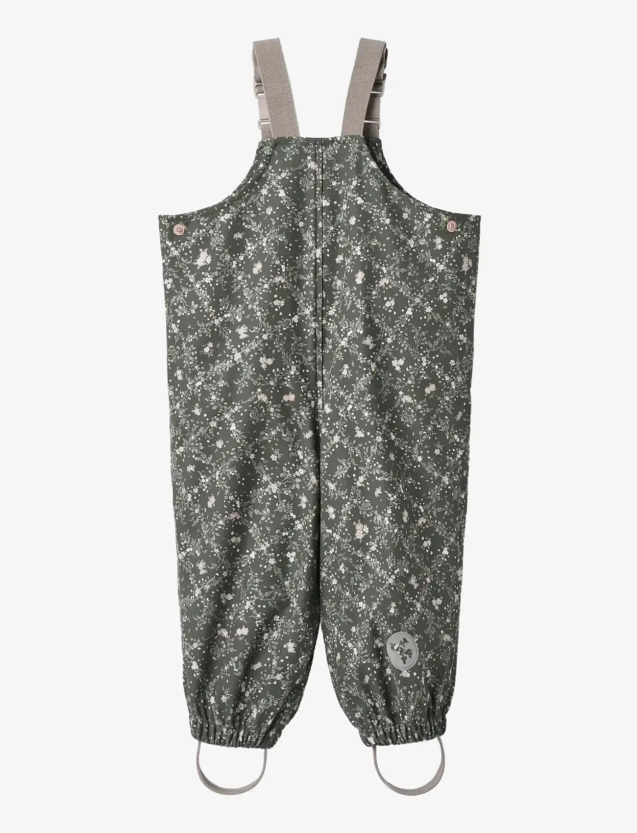 Wheat - Rainwear Charlo Overall - regenhose - forest lake checked flowers - 1