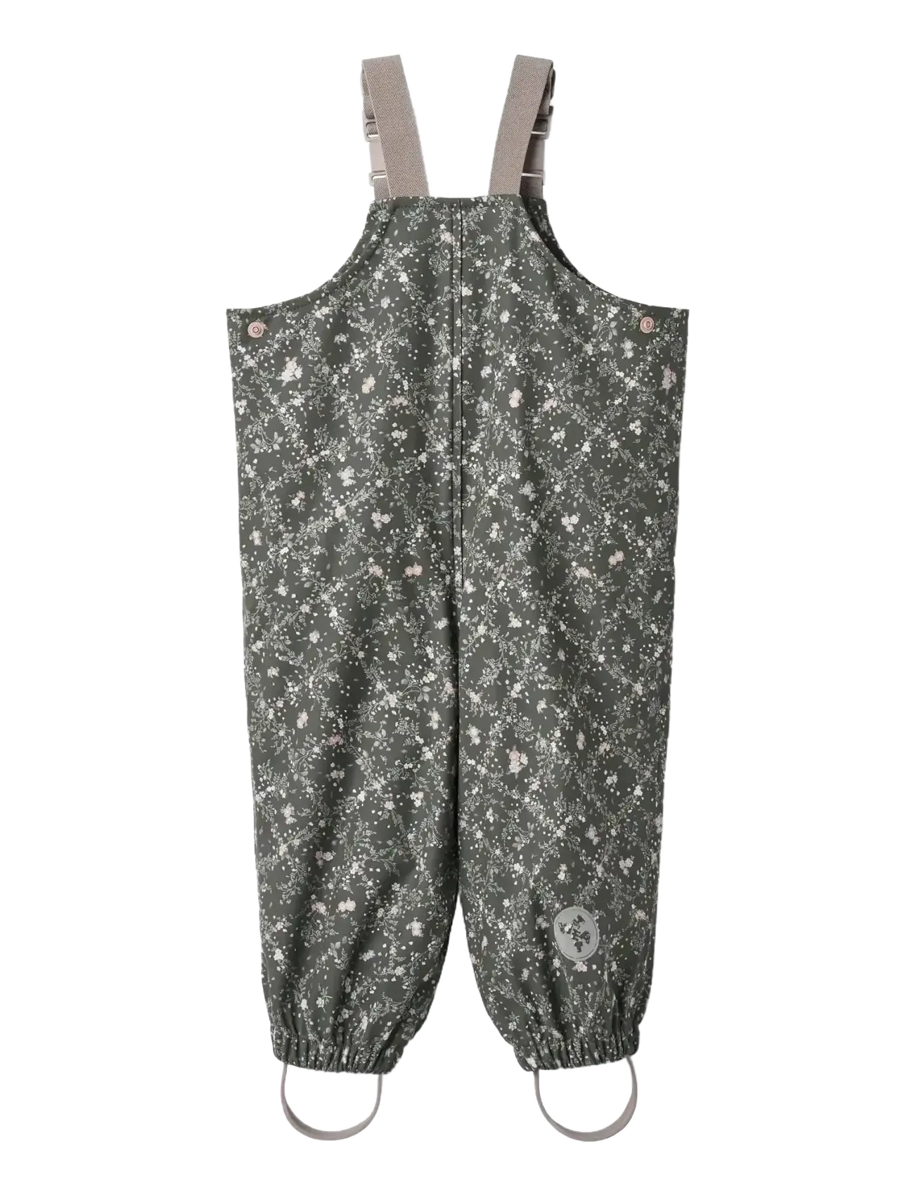 Wheat - Rainwear Charlo Overalls - rain trousers - forest lake checked flowers - 1